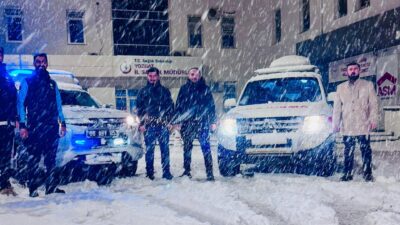 Yozgat’ta etkili olan yoğun kar yağışı ve olumsuz hava koşullarına