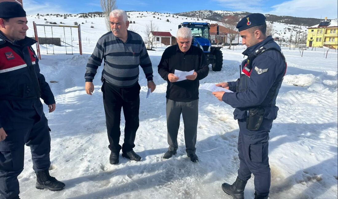 Akdağmadeni İlçe Jandarma Komutanlığı tarafından, sorumluluk alanında bulunan belde ve