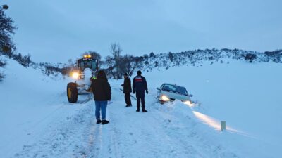 Yozgat genelinde etkili olan yoğun kar yağışı ve olumsuz hava