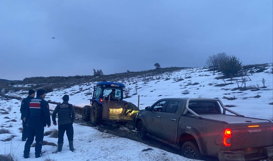 Yozgat İl Jandarma Komutanlığı sorumluluk sahasında, yoğun kar yağışı ve