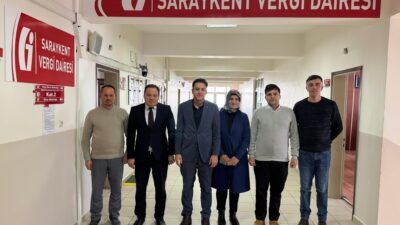 Saraykent Kaymakamı Mete Öztürk, ilçede yeni açılan Vergi Dairesini ziyaret