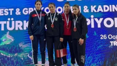 Yozgat İl Özel İdaresi Güreş Takımı sporcusu Mihriban Sayıcı, Trabzon’da