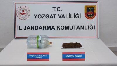 Yozgat İl Jandarma Komutanlığı sorumluluk sahasında uyuşturucu ile mücadele kapsamında
