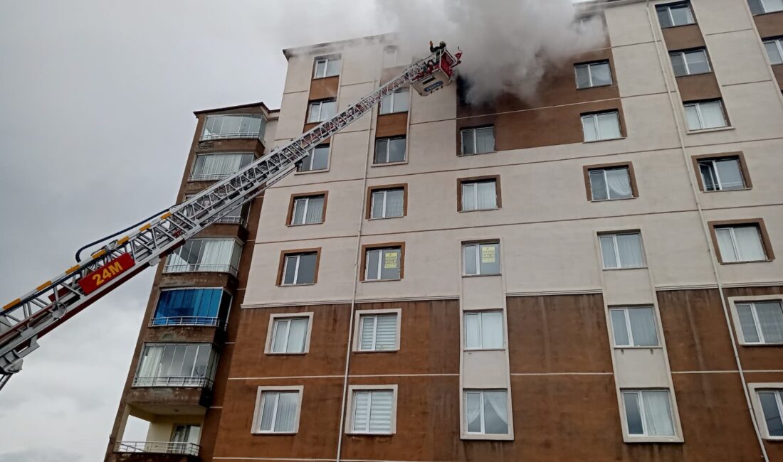 Yozgat’ın Çapanoğlu Mahallesi’nde bulunan 8 katlı bir apartmanın 7’nci katında