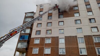 Yozgat’ın Çapanoğlu Mahallesi’nde bulunan 8 katlı bir apartmanın 7’nci katında