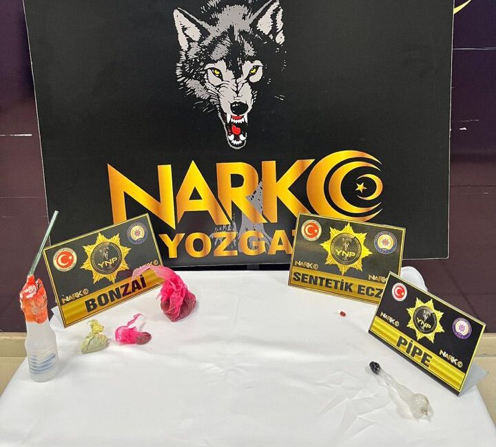 Yozgat İl Emniyet Müdürlüğü Narkotik Suçlarla Mücadele Şube Müdürlüğü ekipleri