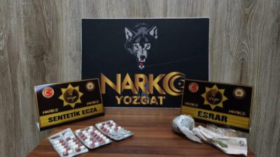 Yozgat İl Emniyet Müdürlüğü Narkotik Suçlarla Mücadele Şube Müdürlüğü ekiplerince