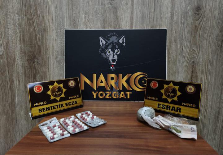 Yozgat İl Emniyet Müdürlüğü Narkotik Suçlarla Mücadele Şube Müdürlüğü ekiplerince