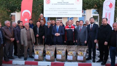 Yozgat’ta Tarım Alanlarının Kullanımının Etkinleştirilmesi (TAKE) Projesi kapsamında tohum dağıtım