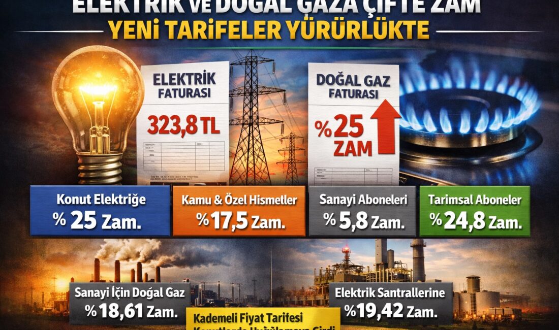 Elektrik ve doğal gaz tarifelerinde farklı abone gruplarına göre değişen