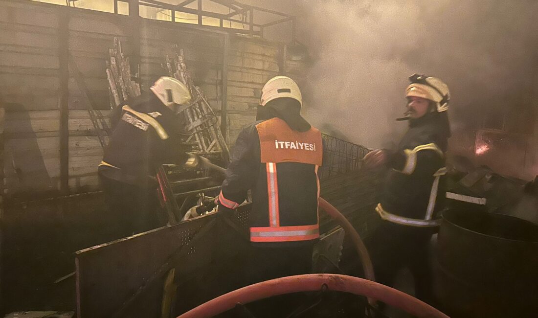 Yozgat sanayi sitesinde bulunan bir hurdalıkta çıkan yangın, kısa süreli