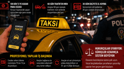 Türkiye genelinde korsan taksi faaliyetlerinin sayısının bir milyonu aştığı belirtilirken,