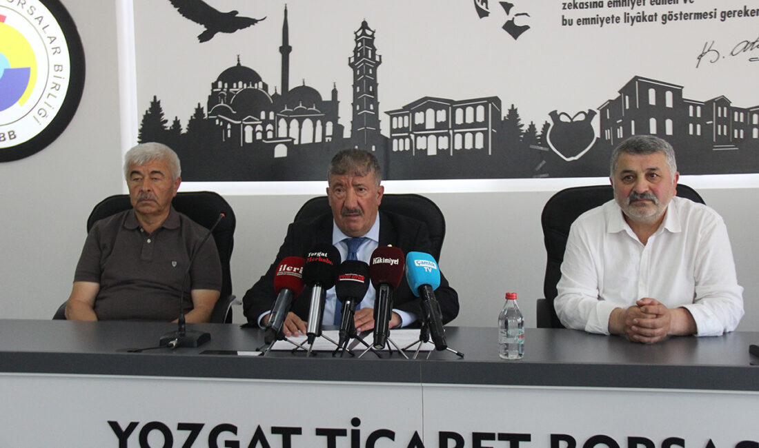 Yozgat Ticaret Borsası Başkanı Mehmet Erkekli,  şehrin üretim ve