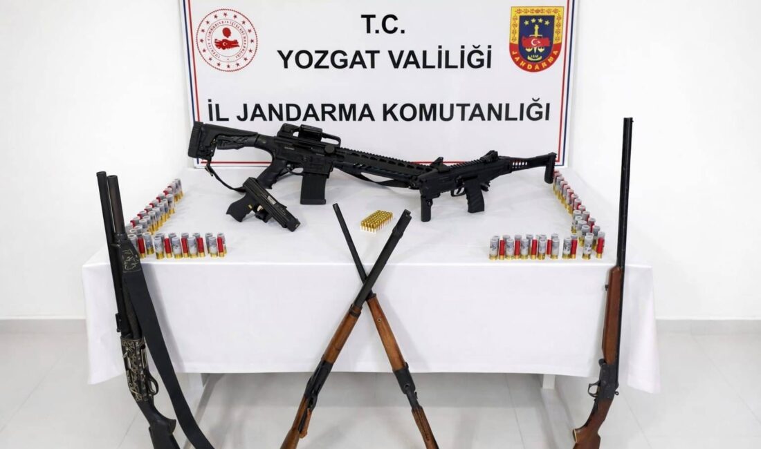 Yozgat’ta İl Jandarma Komutanlığı ekiplerince gerçekleştirilen operasyonda çok sayıda ruhsatsız