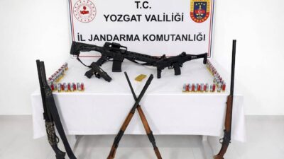 Yozgat’ta İl Jandarma Komutanlığı ekiplerince gerçekleştirilen operasyonda çok sayıda ruhsatsız