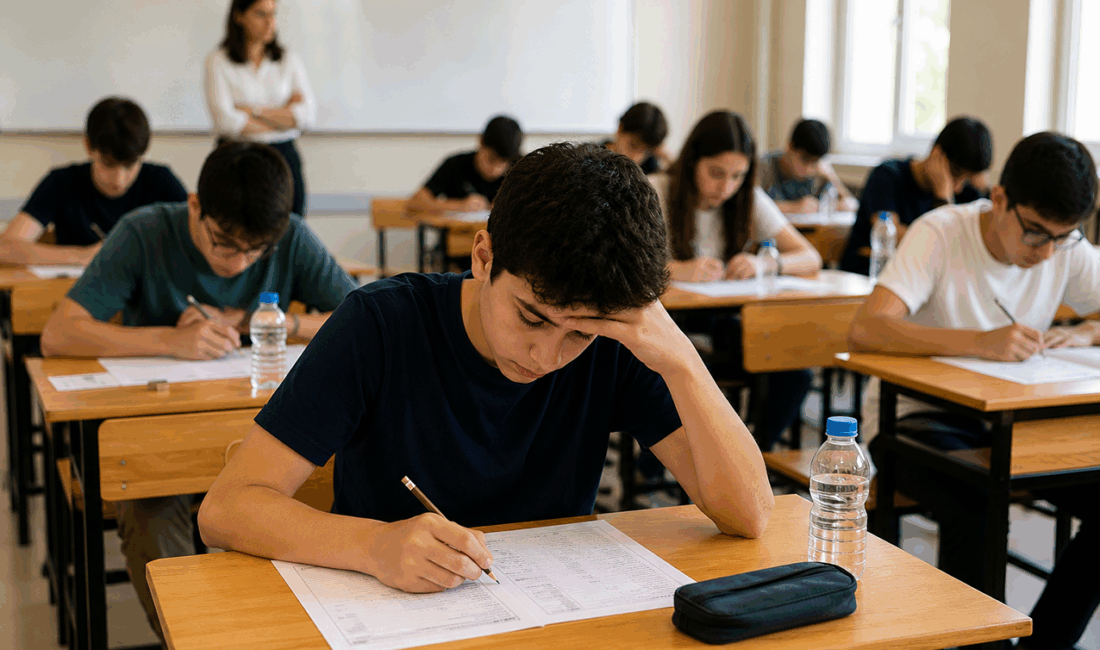 Yozgat'ta, Liselere Geçiş Sistemi (LGS) kapsamında düzenlenen merkezi sınav heyecanı