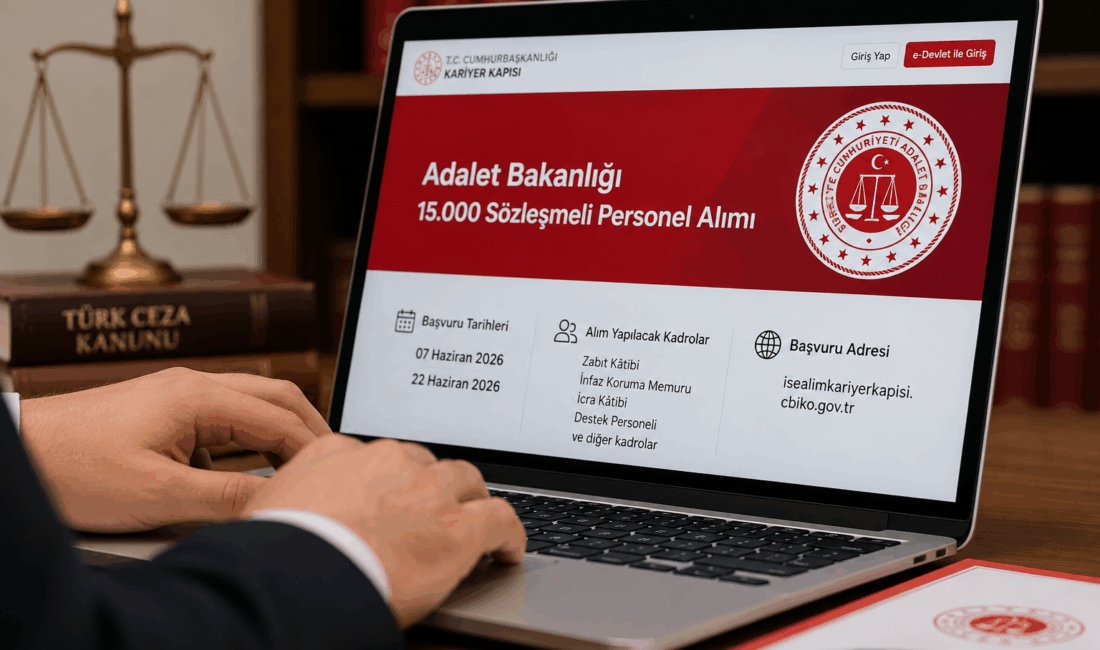 Adalet Bakanlığı, merkez ve taşra teşkilatlarında görevlendirilmek üzere 15 bin